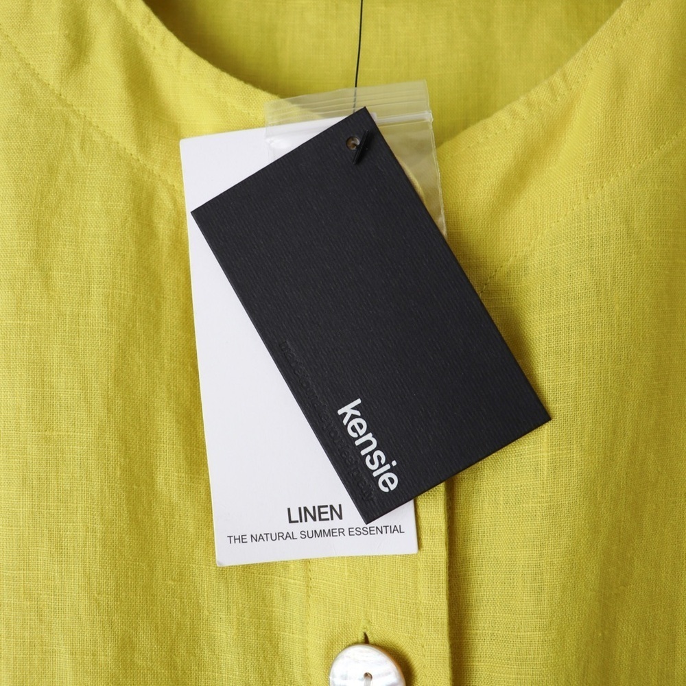 NWT Kensie 100% Linen Puff Sleeve Button Top XL - Picture 11 of 11